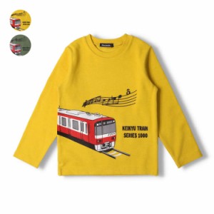 【子供服】 moujonjon (ムージョンジョン) 日本製京急電鉄電車プリント長袖Ｔシャツ・ロンT 100cm 110cm 120cm 130cm キッズ 男の子  F50