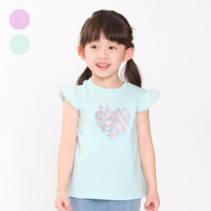 【子供服】 t/mini (ターカーミニ) 立体レインボーハート袖フリルTシャツ 80cm〜130cm K42803