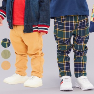 【子供服】 moujonjon (ムージョンジョン) チェック・無地のびのびツイル長パンツ・長ズボン 90cm 100cm 110cm 120cm 130cm 140cm キッズ