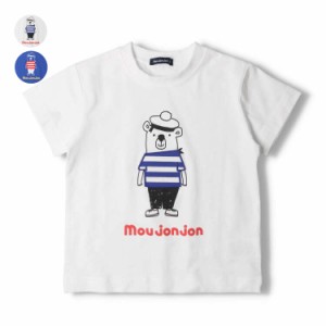 【子供服】 moujonjon (ムージョンジョン) くまプリント半袖Tシャツ 80cm〜140cm M32805