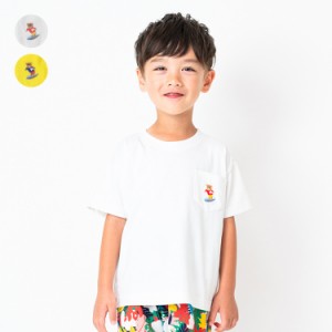 【子供服】 moujonjon (ムージョンジョン) くま刺繍サーフ半袖Tシャツ 80cm〜140cm M32816