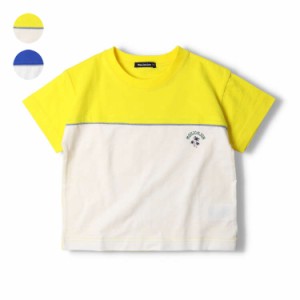 【24夏SALE20%OFF価格】 moujonjon (ムージョンジョン) バイカラー切替半袖Tシャツ 80cm〜140cm M32818