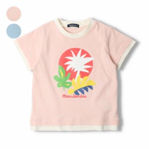 【子供服】 moujonjon (ムージョンジョン) ヤシの木柄ウォーターチェンジ半袖Tシャツ 80cm〜140cm M32819