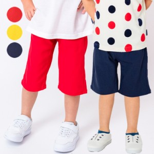 【再値下】【24夏SALE20%OFF価格】 moujonjon (ムージョンジョン) ストレッチツイル6分丈ハーフパンツ 90cm〜140cm M33101