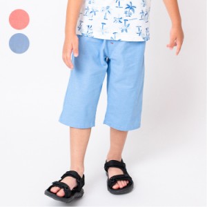 【24夏SALE20%OFF価格】 moujonjon (ムージョンジョン) ストレッチダンガリー6分丈ハーフパンツ 90cm〜140cm M33116