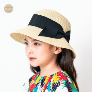【子供服】 moujonjon (ムージョンジョン) リボン付き洗えるたためるハット・帽子 52cm〜56cm M43400