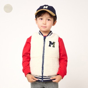 【再値下げ】【23秋冬SALE50%OFF価格】moujonjon (ムージョンジョン) ボアリバーシブル編地付ベスト キッズ 男の子 M50201 CP