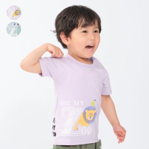 【子供服】 crescent (クレセント) 【HI！MY ZOO】ライオン・ゾウプリント半袖Tシャツ 80cm〜130cm N32820