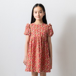 【子供服】 crescent (クレセント) 小花柄袖フリル半袖ワンピース 80cm〜130cm N42310