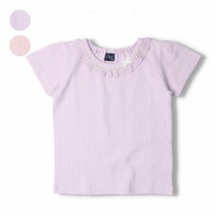 【子供服】 crescent (クレセント) パールモチーフ付き半袖Tシャツ 80cm〜130cm N42816