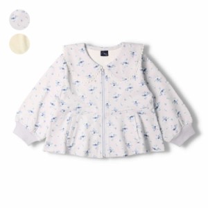 【再値下げ】【23秋冬SALE40%OFF価格】 crescent (クレセント) 小花・無地ミニ裏毛ジャケット キッズ 女の子 N60100 CP