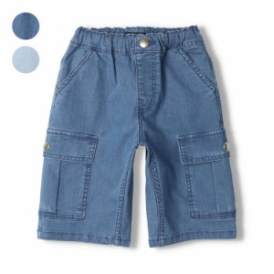 【24夏SALE30%OFF価格】 Daddy Oh Daddy (ダディオダディ) ストレッチデニム6分丈ハーフパンツ 90cm〜130cm V33102