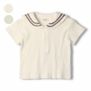 【23夏セール30%OFF価格】 kid´s zoo (キッズズー) セーラーカラーＴシャツ 80cm，90cm ベビー 男の子 ギフト プレゼント 出産祝い W308