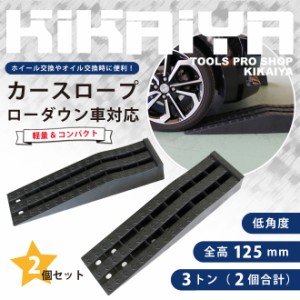 カースロープ ローダウン車対応 2個セット ブラック 軽量 コンパクト 整備用スロープ カーランプ ジャッキサポート プラスチックラダーレ