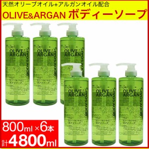 ボディソープ ポンプ 本体 大容量 800ml 6本セット ディブ オリーブ＆アルガン 日本製 送料無料