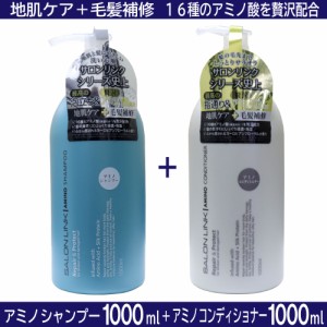 シャンプー コンディショナー アミノ酸 地肌 毛髪補修 保湿 ヨーロピアンフローラル サロンリンク 1L 各1Lセット 送料無料