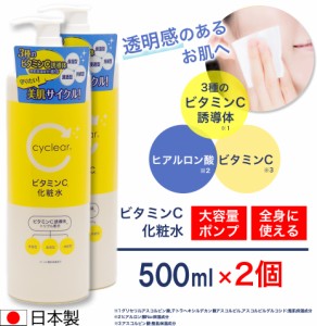ビタミンC誘導体 化粧水 500ml ×2個 ビタミンＣ 柑橘系の香り 毛穴ケア 日本製