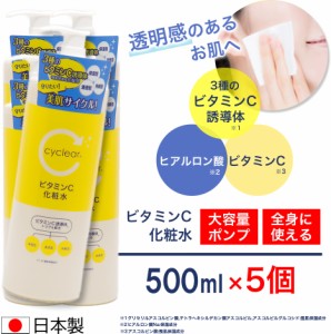 ビタミンC誘導体 化粧水 500ml ×5個 ビタミンＣ 柑橘系の香り 毛穴ケア 日本製
