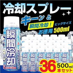 冷却スプレー コールドスプレー 熱中症対策 瞬間冷却 冷却グッズ お徳用 500ml 36本セット 日本製