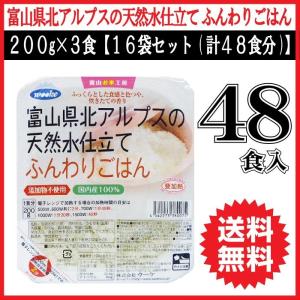 レトルトご飯 送料無料 ごはん 電子レンジ 簡単 ご飯 レトルト食品 200g×3食入×16袋セット 計48食分 レトルト米 インスタントご飯