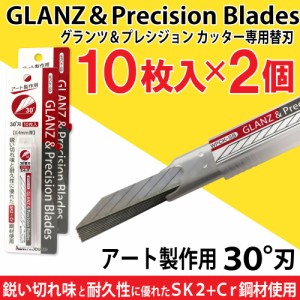 グランツ＆プレシジョンカッター 専用替刃 ３０°刃 10枚入×2個セット WPCK-SB アート製作用 カッター デザインナイフ