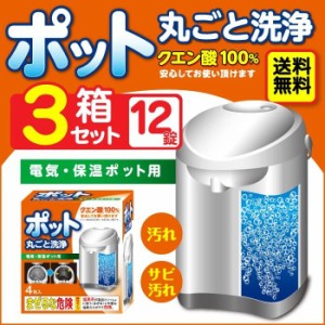 洗浄剤 ポット クエン酸 4錠 3箱セット 日本製 送料無料