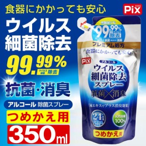 除菌スプレー 詰め替え アルコール 抗菌 消臭 ウイルス 細菌 除去 350ml