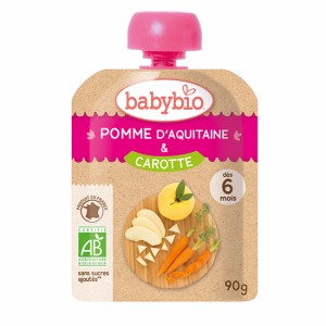 babybio（ベビービオ）ベビースムージー アップル･キャロット 90g【生後6ヶ月頃〜大人まで】ミトク 離乳食 ダイエット 美容 栄養補給 有