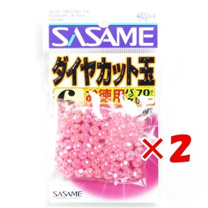 【 まとめ買い ×2個セット 】 「 ささめ針 SASAME P-386 道具屋徳用ダイヤカットピンク 6号 」