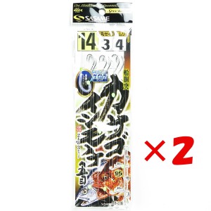 【 まとめ買い ×2個セット 】 「 ささめ針 SASAME D-519 カサゴ・イシモチ五目（ケイムラフック）14号 」