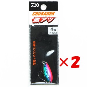 【 まとめ買い ×2個セット 】 「 ダイワ DAIWA トラウト スプーン クルセイダー 激アツ 4g ホログリピン ルアー トラウト 自然渓流 スプ