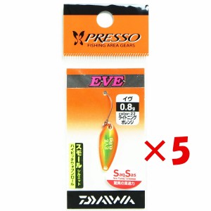 【 まとめ買い ×5個セット 】 「 ダイワ DAIWA プレッソ イヴ 0.8g ライトニングオレンジ スプーン エリアトラウト 」