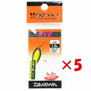 【 まとめ買い ×5個セット 】 「 ダイワ DAIWA プレッソ イヴ 1.0g イエローダガー スプーン エリアトラウト 」