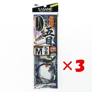 【 まとめ買い ×3個セット 】 「 釣り 仕掛 SASAME ささめ針 特選 達人直伝 投覇 大キス 五目 サイズ:M 針:12 ハリス:5 モトス:8 」