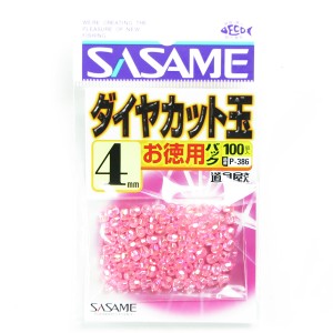 「 ささめ針 SASAME P-386道具屋徳用ダイヤカットピンク 4号 」