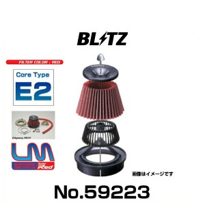 BLITZ ブリッツ No.59223 フィット、フィットハイブリッド、ヴェゼル ハイブリッド用 サスパワーコアタイプLM-RED エアクリーナー