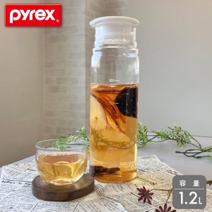 PYREX クールポット 1200ml CP-8542 パール金属 冷水筒 麦茶ポット お茶ポット ポット ピッチャー 耐熱 ガラス 熱湯OK 目盛り付き 1.2L 