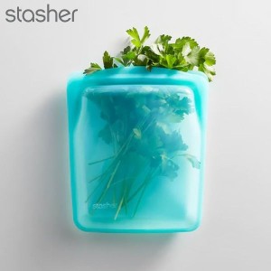 スタッシャー シリコーンバッグ EZクォート アクア STQRT03 stasher フードバッグ 保存容器 シリコン 密閉 再利用