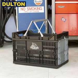 DULTON フォールディング ショッピング バスケット 30L ブラック/シルバー (品番：V22-0505BK/SV) FOLDING SHOPPING BASKET 30L BK/SV ダ