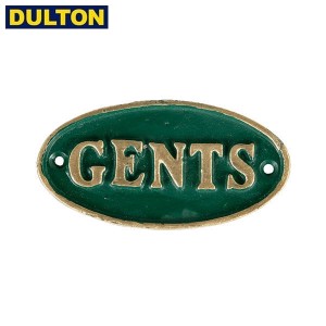 DULTON IRON OVAL SIGN GN/GD GENTS 【品番：S455-176GGE】 ダルトン インダストリアル アメリカン ヴィンテージ 男前 アイアン オーバル