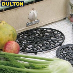 (長期欠品中、予約販売)DULTON オーバル トリベット アンティークブラック OVAL TRIVET ANTIQUE BLACK (品番：S315-114ABK) ダルトン イ