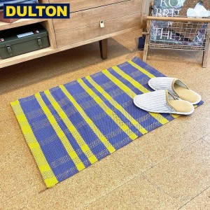 DULTON 50×75 COTTON HANDLOOM MAT BL＆YL コットン ハンドルーム マット ブルー＆イエロー 【品番：RN-0497-75BY】 ダルトン インダス