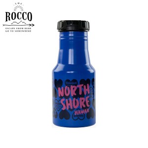 ROCCO ワンタッチ ボトル 350ml ハートブルー K04-8268 ロッコ レジャー キャンプ アウトドア ピクニック グローバルアロー 水筒