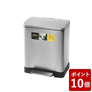 (長期欠品中につき、入荷次第の予約販売)JAVA Lase ペダルビン ステンレス ゴミ箱 消臭剤ポケット付 20L メタリックシルバー OPUS