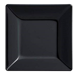 小皿 角皿 黒 おせちプレート 約9.6×9.6×1.7cm クリーンコート加工 宮本産業