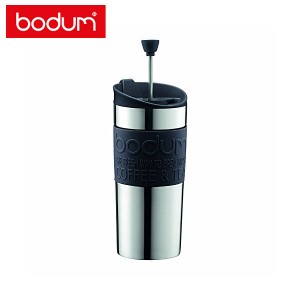 bodum トラベルプレス 携帯用フレンチプレスコーヒーメーカー(マグ用リッド付き) ブラック ボダムジャパン