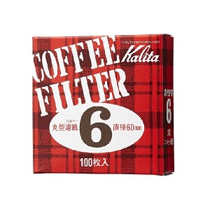 カリタ コーヒーフィルター #6丸型濾紙 60mm 100枚入