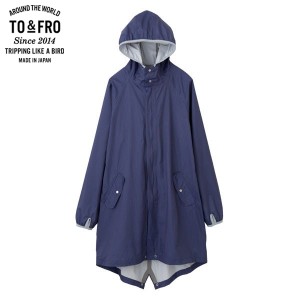 (長期欠品中につき、入荷次第の予約販売)TO＆FRO  RAINCOAT NAVY size M 【L-1】ハイスペック耐水 親指出し可能 軽量 パッカブル