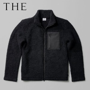 『THE』 THE WOOL FLEECE JACKET S BLACK ウール混紡フリース 中川政七商店