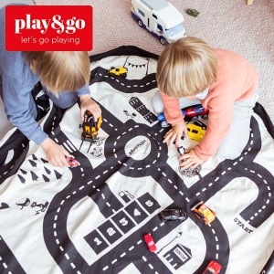 play＆go ロードマップ 140cm PG9972 2in1 おもちゃ収納バッグ＆プレイマット プレイアンドゴー 収納 簡単 子供 キッズ 片付け